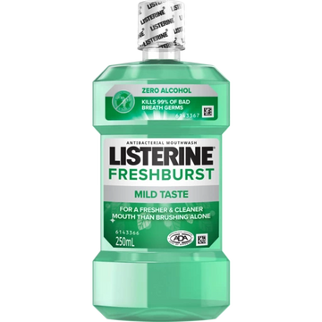 6 Pack x Listerine 250ml Mouthwash Freshburst Mild Taste
